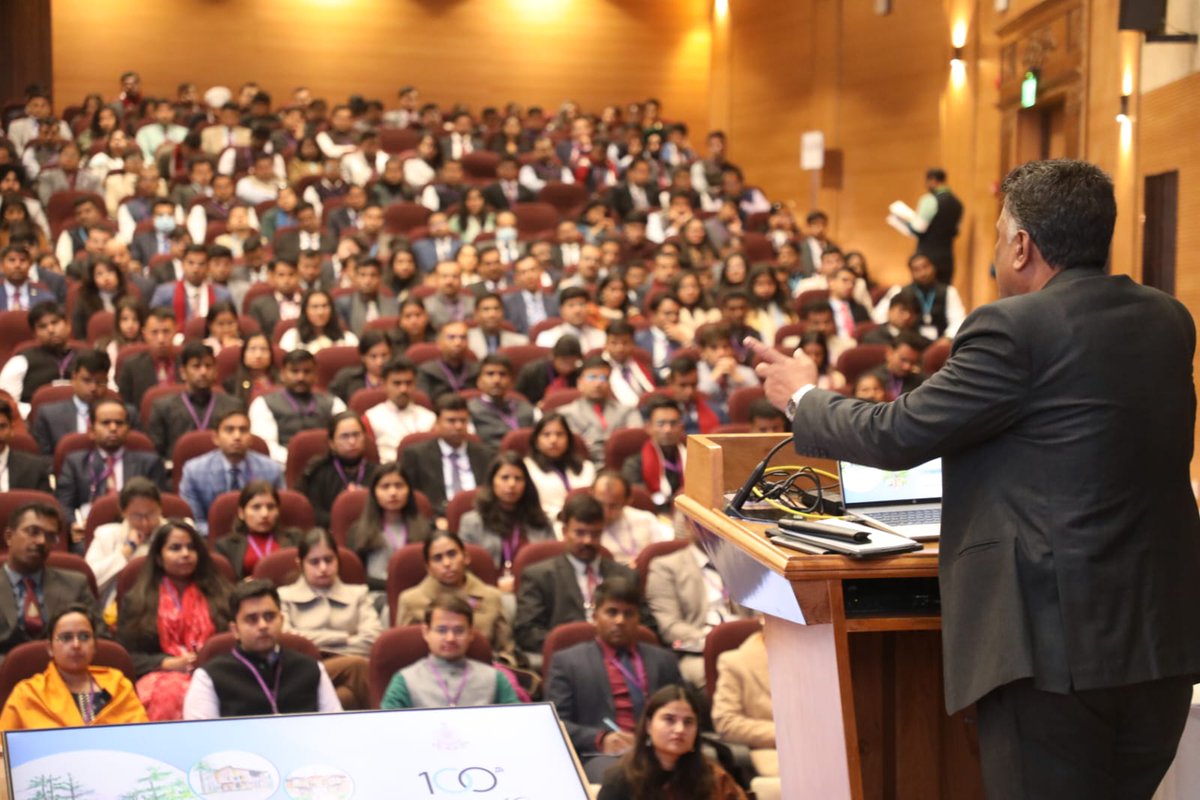 IndiaCAG's tweet photo. Viksit Bharat Talks | LBSNAA, Mussoorie | 21 Nov 2025

Hon’ble CAG of India addressed the Officer Trainees of the 100th Common Foundation Course at LBSNAA, emphasising the role of young civil servants in shaping the future of governance. 

He highlighted three key pillars: https://t.co/orYBk1eXRT