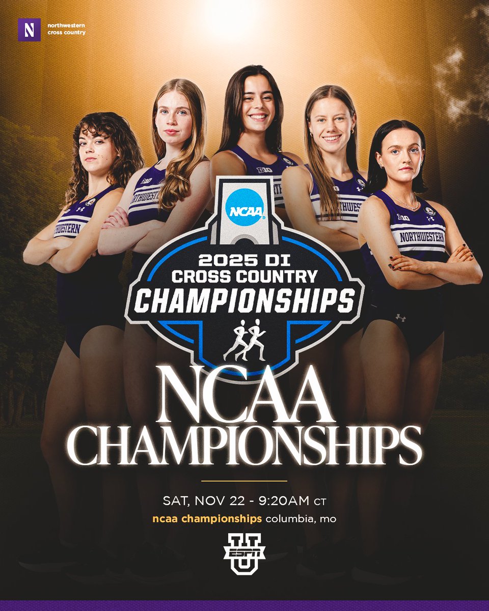 NU_Sports's tweet image. The Big Stage 🏆

🆚 NCAA Championships
⏰ 9:20 a.m. CT
📍 Columbia, Mo.
📺 ESPNU
💻 tinyurl.com/6xdkjjd8
📊 tinyurl.com/4phpjfcy