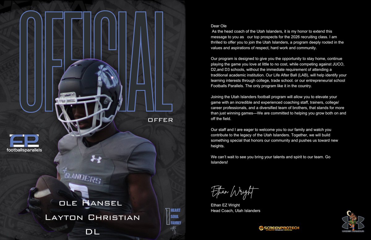 Blessed to receive an offer from the <a href="/utahislanders/">Utah Islanders</a> !!!!