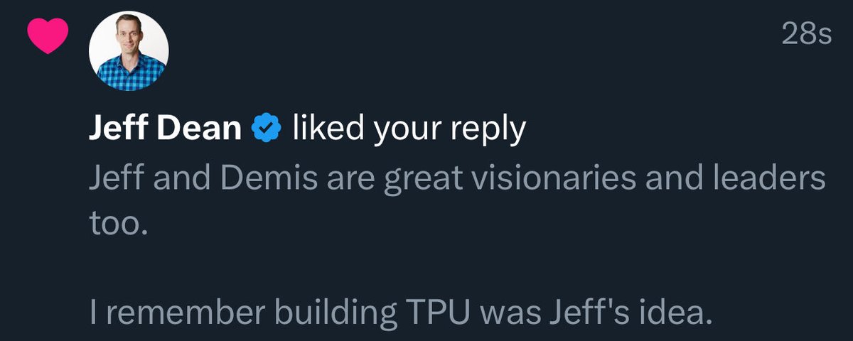 Otro Jeff Dean como yo.

 Esta noche me voy a dormir muy contento. Por cierto, creo que la capitalización de mercado de 