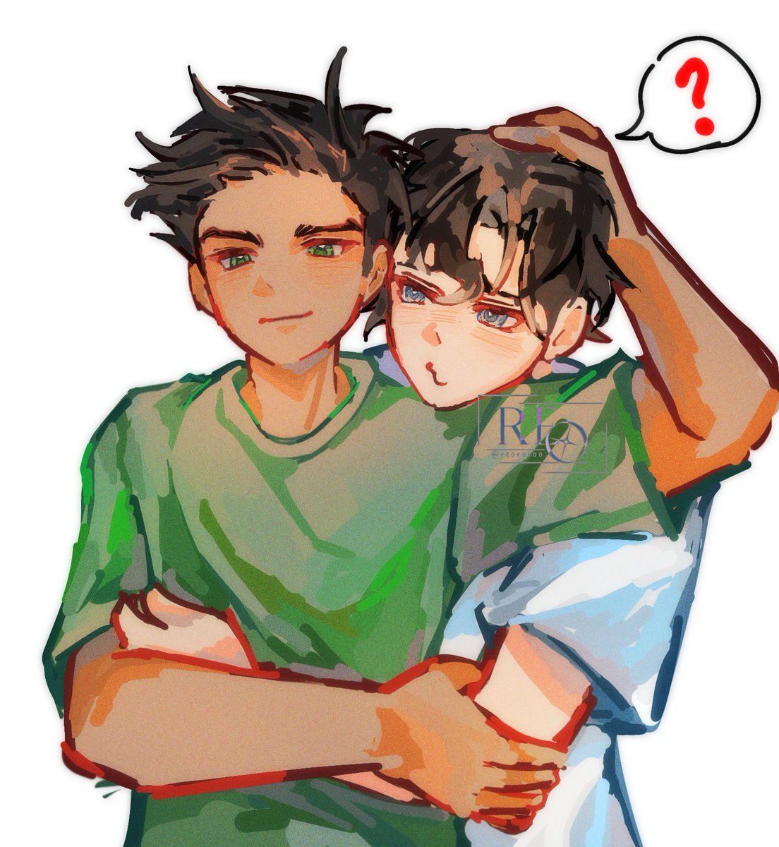 Jon wants kissies but Damian doesn't want to give him any lol
#Jondami