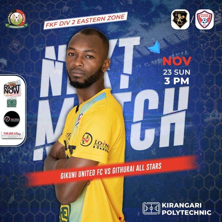GasAllstars's tweet photo. #GameAlert

On to another away trip this Sunday to Kabete for a league game against Gikuni United FC.Entry is 30 bob only.Mafans mko karibu sana.Twende tuchukue hizo points mapema. 

#yeahrightnowwithcoopbank
#snlgardensandlounge
#nilheat https://t.co/a9nDsZqhEg