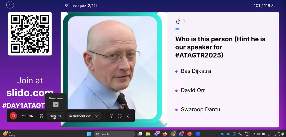 TestingRetreat's tweet image. Questions are rolling and participants are giving amazing responses. Loving the energy!
#ATAGTR2025 #10th_Edition #VIRTUALCONFDAYS
@AgileTAlliance
@adigindia
@Tietoevry
@QAMENTOR1
@ISquareIT
@SelectorsHub
@TheTestChat
@WS_Audiology