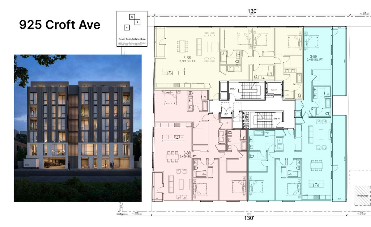 CohenSite's tweet image. While not many new apartment buildings are getting proposed in LA, most now contain 3 bedroom units, due to the “public benefit” incentive program in CHIP.

These two projects (both designed by the same architect) show very different approaches to providing 3br units. One has…
