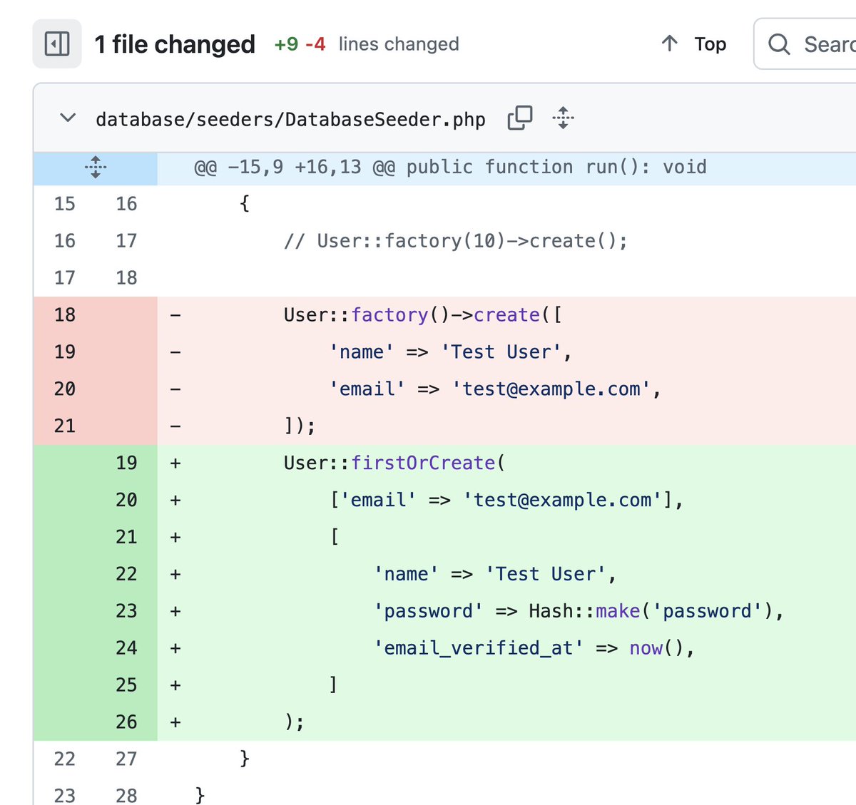 9월에 출시된 React 스타터 키트에 변경 사항이 적용된 것을 방금 알았습니다.

 이 변화를 추진해 주신 @Icegreen__ 님께 감사드립니다.

 이제 `php artisan migrate --seed`를 여