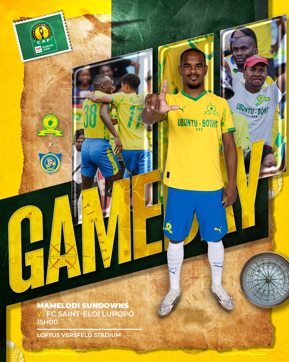 🚨𝙂 𝘼 𝙈 𝙀 𝘿 𝘼 𝙔🚨

🆚 FC Saint-Eloi Lupopo
⏰ 15H00
🏟 Loftus Versfeld 
📺 SABC 2 &amp; SS  
🎟 bit.ly/DownsVSLupopo

#Sundowns #TotalEnergiesCAFCL #AreyengMasandawana