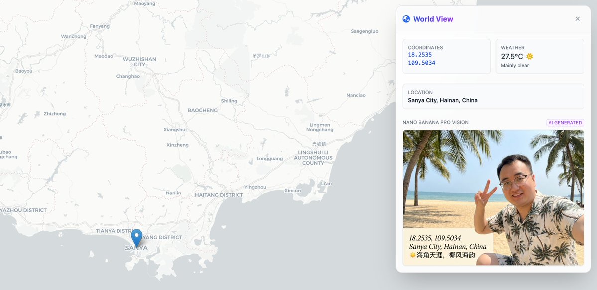 ¡Se me ocurrió algo divertido: Nano Banana Pro te ayuda a generar fotos tuyas en cualquier lugar!

 Desarrollé una herra