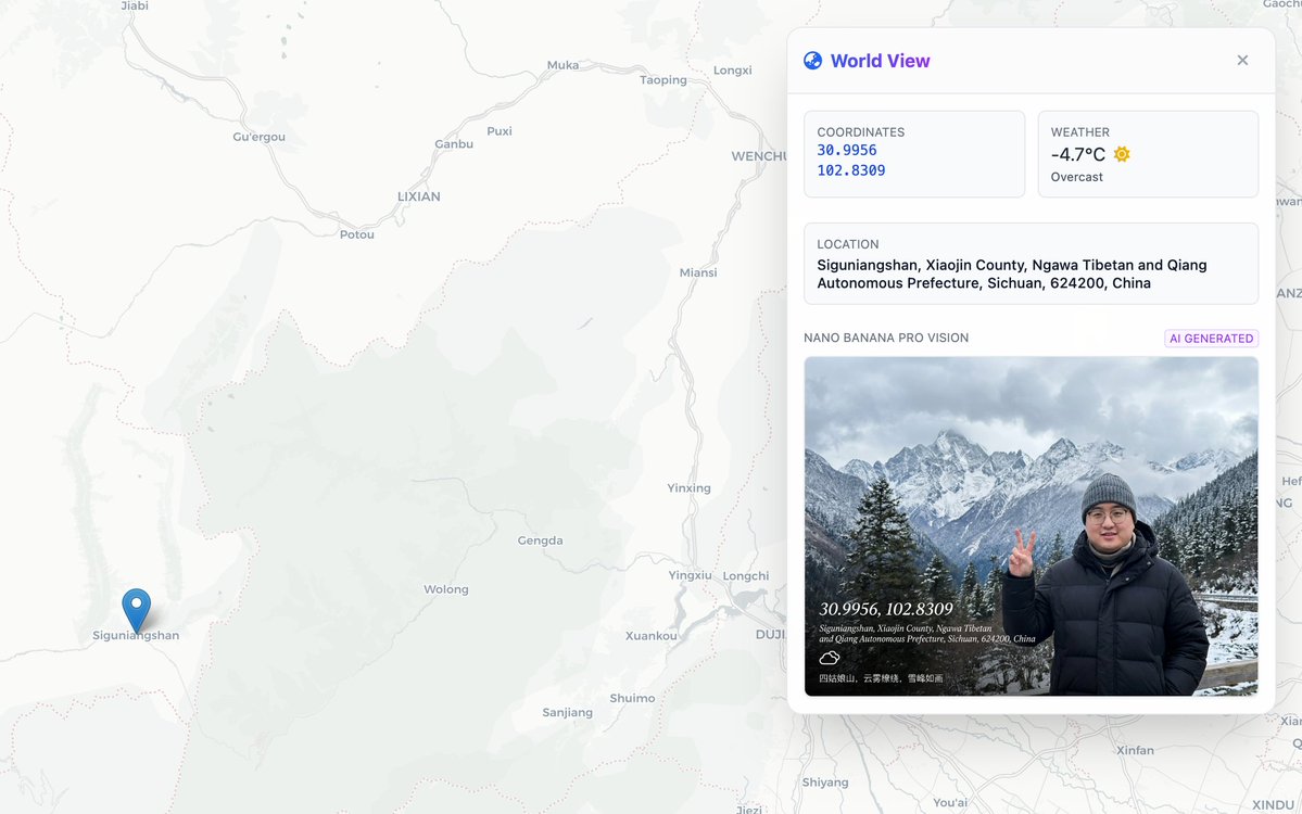¡Se me ocurrió algo divertido: Nano Banana Pro te ayuda a generar fotos tuyas en cualquier lugar!

 Desarrollé una herra