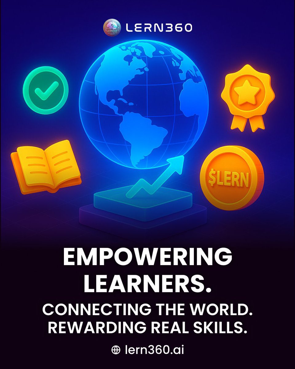 Crypto_Jayone's tweet image. 🌟 Discover a Smarter Way to Learn with @Lern360 🌟

LERN360 has one clear mission: to equip learners with real-world skills, verified achievements, and rewards that actually matter. It’s learning that goes beyond certificates it leads to meaningful results.

Here’s what sets it…