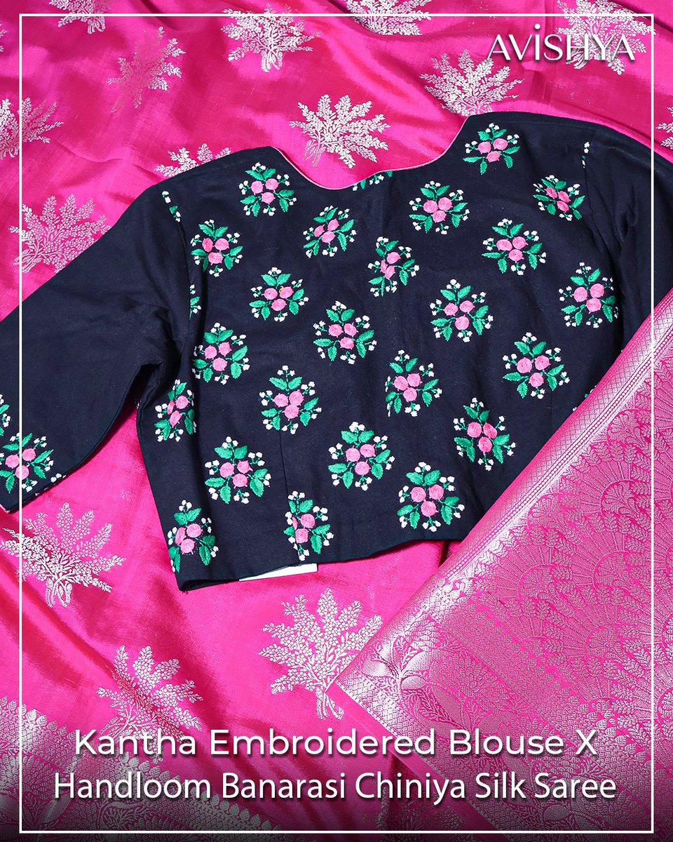 avishyastyle's tweet image. Skip the tailor, own the spotlight. 💫

Our Kantha Embroidered Blouses bring handcrafted charm to your cotton, silk &amp;amp; linen sarees — effortless elegance, easy fit, and artsy detail in minutes. 💃🎉

#KanthaBlouse #ReadymadeBlouse #HandcraftedStyle #SareeBlouse #ArtisanalDetails