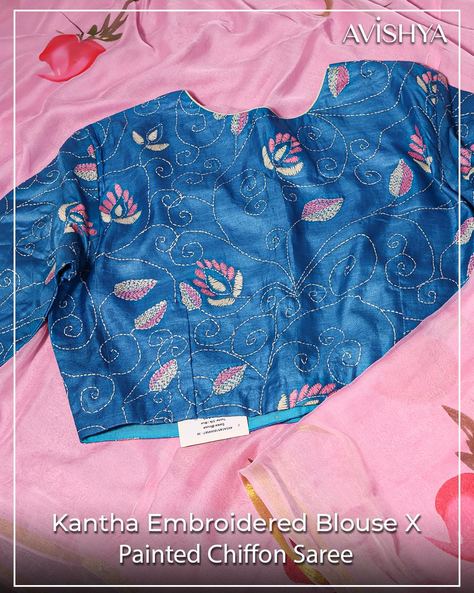 avishyastyle's tweet image. Skip the tailor, own the spotlight. 💫

Our Kantha Embroidered Blouses bring handcrafted charm to your cotton, silk &amp;amp; linen sarees — effortless elegance, easy fit, and artsy detail in minutes. 💃🎉

#KanthaBlouse #ReadymadeBlouse #HandcraftedStyle #SareeBlouse #ArtisanalDetails