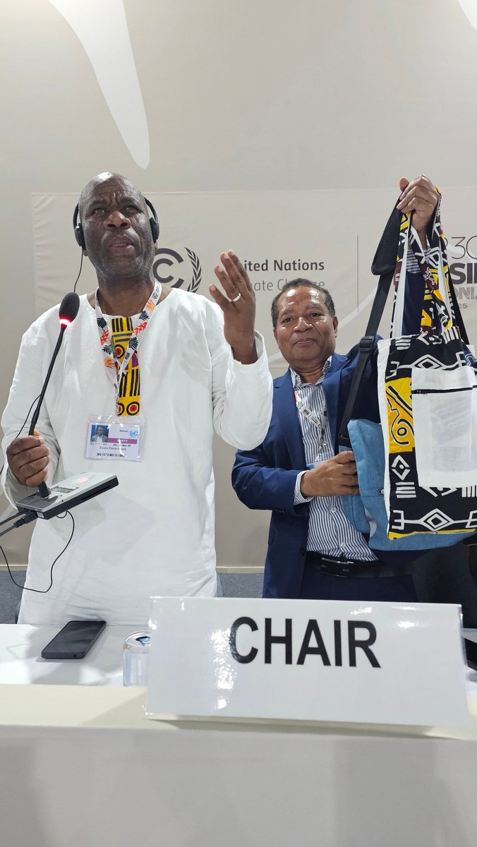 LDCChairUNFCCC's tweet image. In our last coordination meeting, I handed over a symbolic heavy bag to the incoming chair ambassador Adao SoaresBarbosa, asking him to be strong. Last‑moment photos taken, Sierra Leone&apos;s Minister appreciated milestones we achieved collectively . 

Goodbyes said. 

#LDC #Malawi