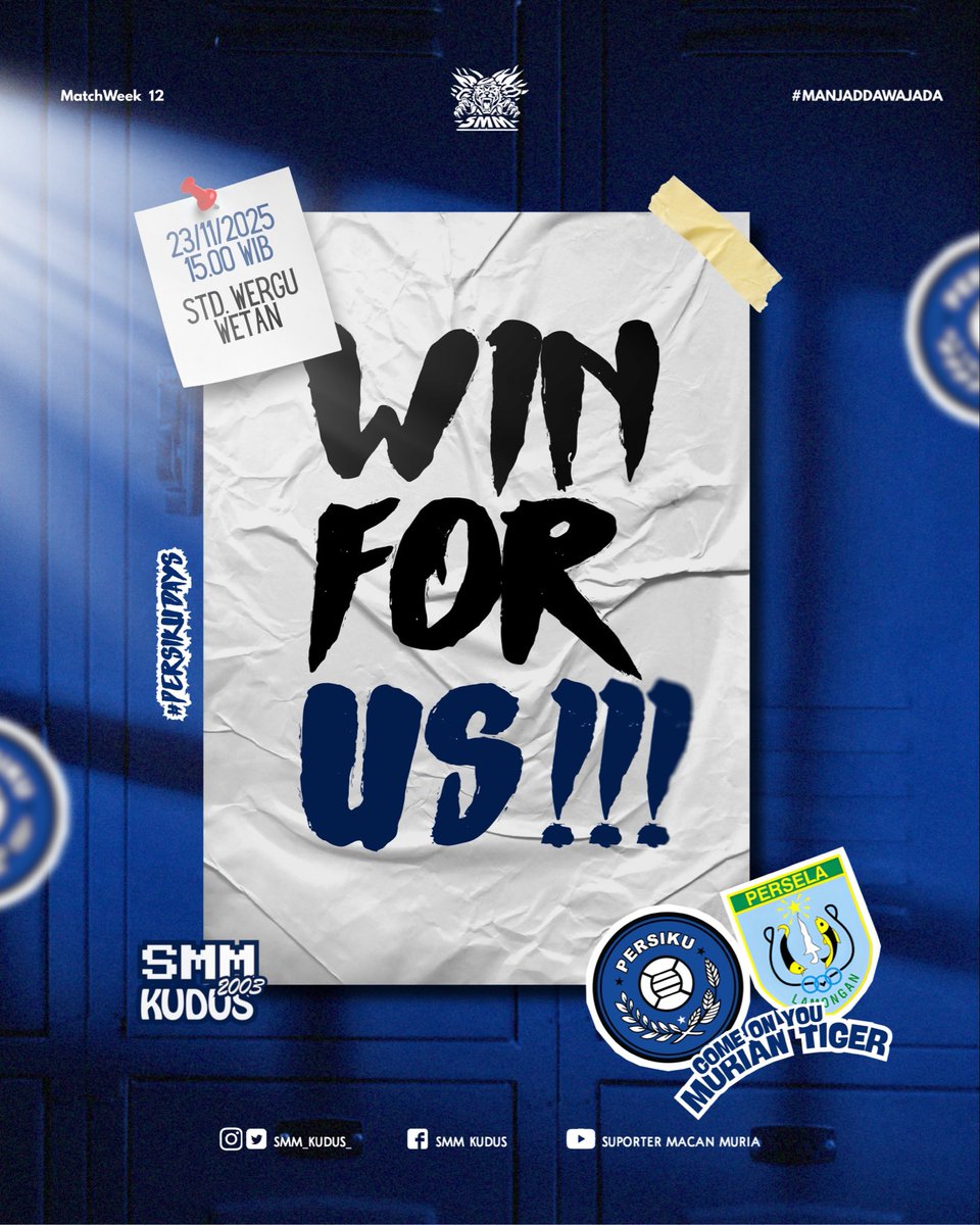 𝐖𝐈𝐍 𝐅𝐎𝐑 𝐔𝐒 ‼️
Menanglah untuk penggemarmu,keluargamu dan masyarakat sekitarmu 🫵🏻
<a href="/PERSIKU_Kudus/">Persiku Kudus</a> 

#suportermacanmuria