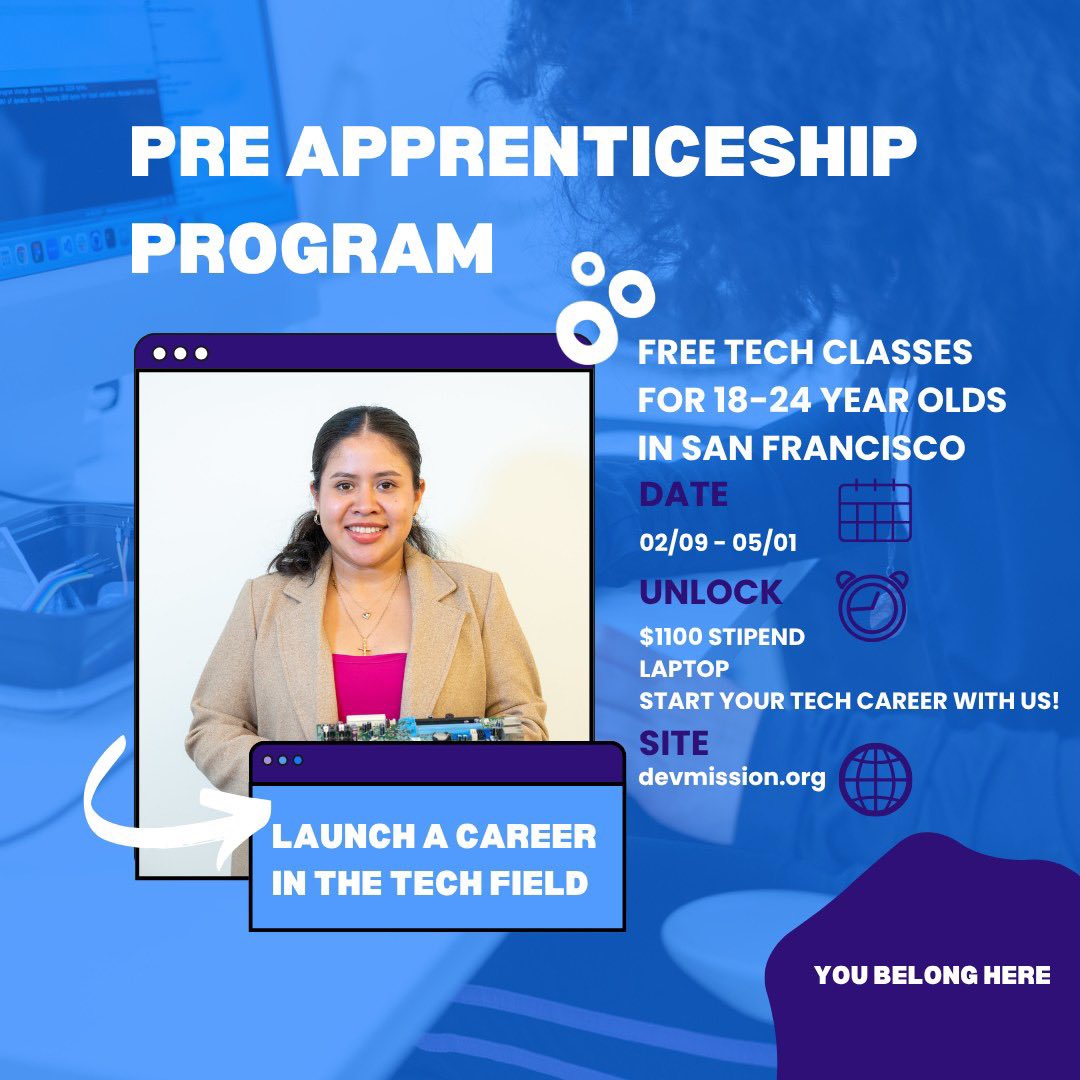 leonardoysosa's tweet image. Want to jumpstart your tech career? Join us at @devmissionorg starting January 12th for a hands-on program where you’ll learn IT support, computer hardware, digital literacy, professional skills, and real-world projects designed to launch your career in tech.