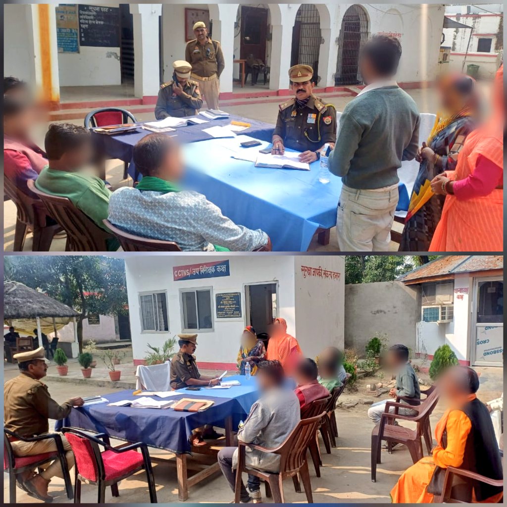 bahraichpolice's tweet image. #SPBahraich के निर्देशन में,  #थाना_समाधान_दिवस के अवसर पर थाना खैरीघाट में राजस्व व पुलिस द्वारा संयुक्त रूप से आमजन की समस्याओं को सुनकर उनका निस्तारण कराया गया।
#uppolice