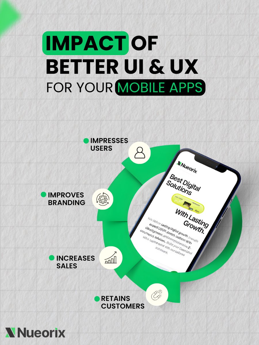 Zakaria1351104's tweet image. A strong UI/UX isn’t just “good design” — it’s what builds trust, boosts conversions, and keeps users coming back. 🚀

At Nueorix, we craft mobile app experiences that impress, convert, and retain.
Your app deserves more than functionality — it deserves impact.

#UIUX #AppDesign