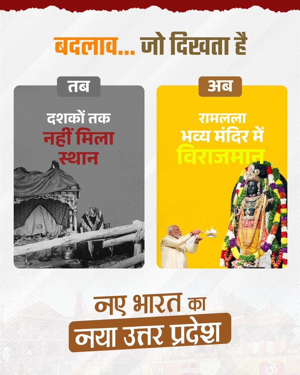 श्रीराम जन्मभूमि मंदिर की स्थापना भारत के सांस्कृतिक पुनर्जागरण का आध्यात्मिक अनुष्ठान है, यह 'राष्ट्र मंदिर' है।

मुख्यमंत्री, श्री योगी आदित्यनाथ

#NayeBharatKaNayaAyodhya