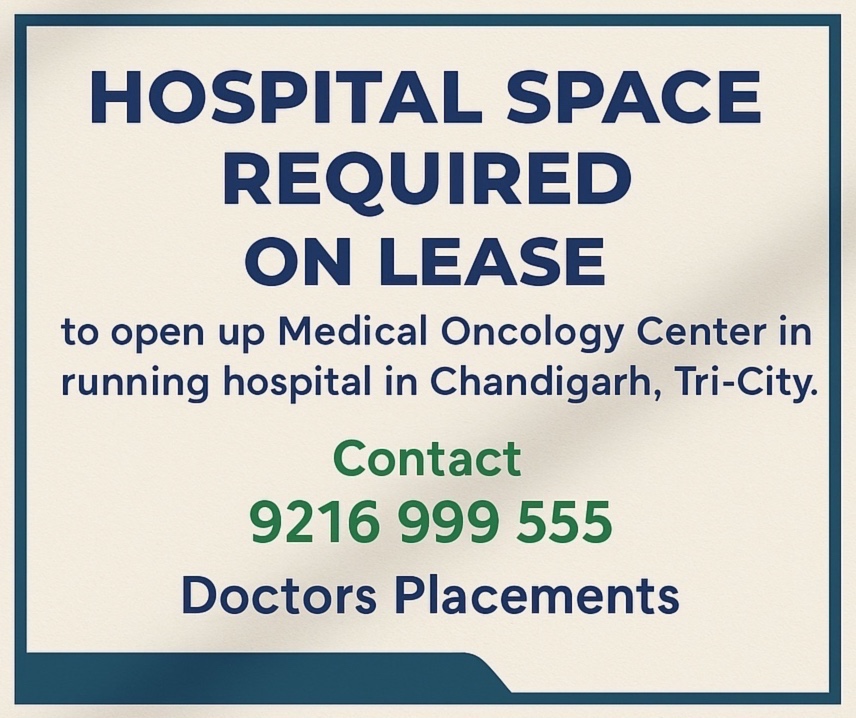 DocPlacements's tweet image. Hospital Space Required on Lease

To open up Medical Oncology Center in running hospital in Chandigarh, Tri-city

Contact : Mr. Mohit
9216 999 555
7837 780 722
Doctors Placements

#HealthcareConsultant
🔻 #HospitalAcquisition
🔻 #HealthcareExpansion
🔻 #HospitalSale
🔻 #Hospital