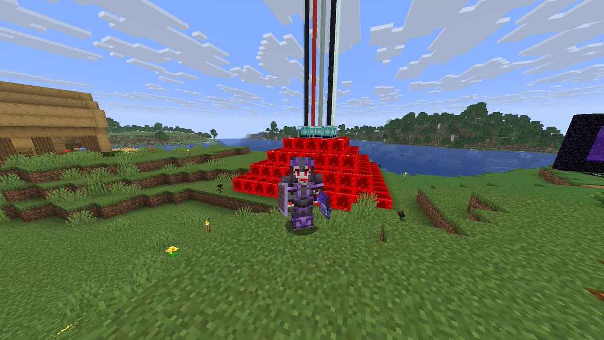 SomeRandomDyl's tweet image. here&apos;s what i&apos;ve contributed to the island thus far, which is my fatass teto base and 4 more beacons and with some wither rose detailing #ParallelEcho