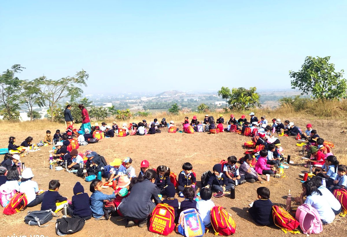 GlobalNashik's tweet image. Our little pre-primary students had an exciting day trekking up Global Hill — exploring nature, building confidence, and experiencing the joy of outdoor learning!