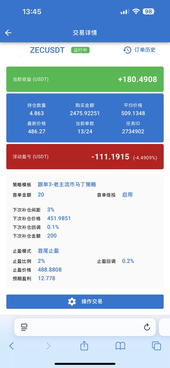 GuLibaba2's tweet image. 匿名b龙头zec暴跌30%，2400U的仓位。量化操作浮亏也就几个点而已，星海社区蚂蚁量化，简单拿捏🤏🏻