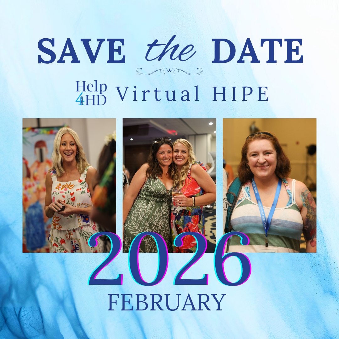 Help4HDI's tweet image. 💙~ Save the Date ~💙
#Help4HD&apos;s virtual #HIPE event will be coming up in February 2026! We can&apos;t wait to meet you online for this #FREE #HD education event! #Help4HDHIPE2026 #Virtual #huntingtonsdisease

Watch our socials/website: help4hd.org/events