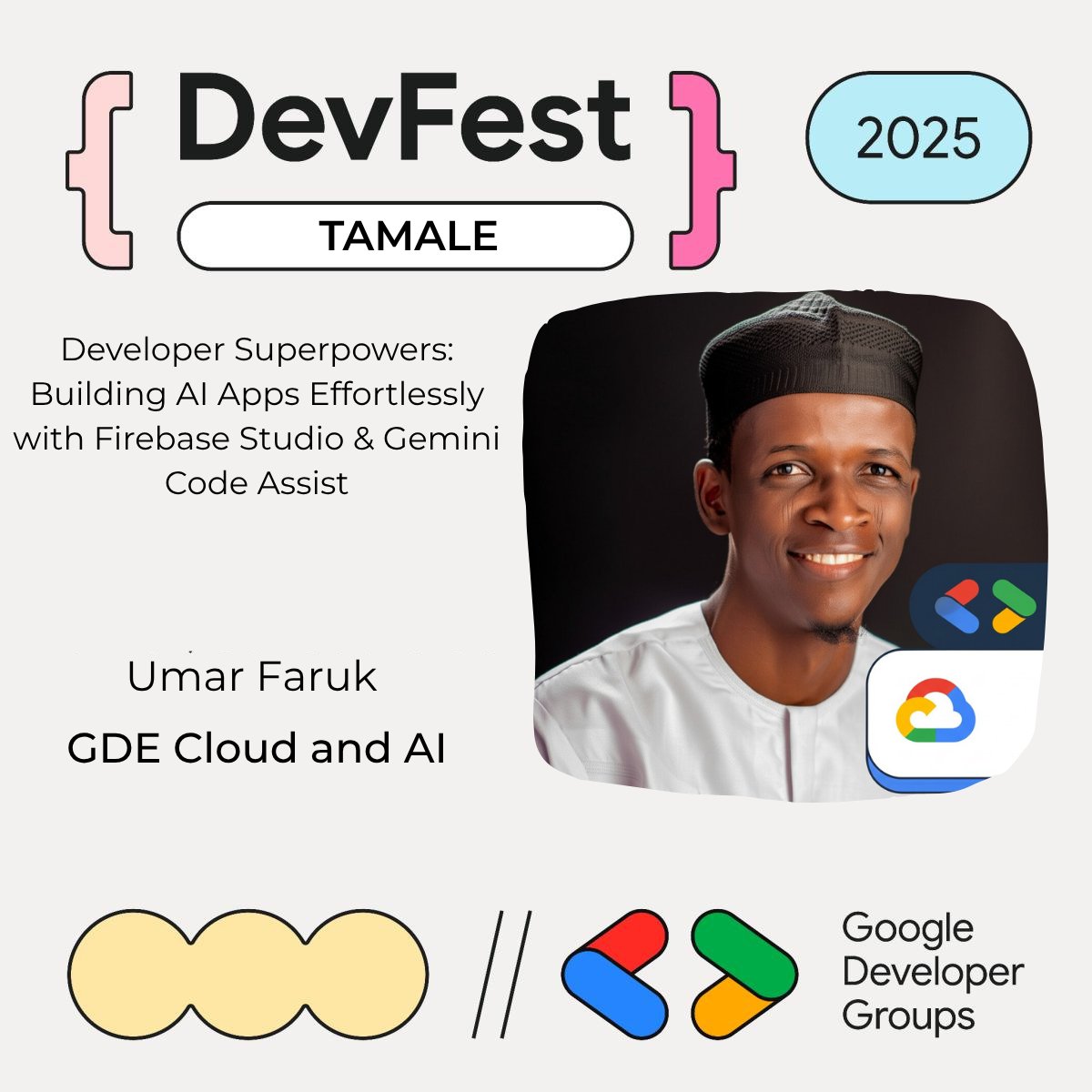zubfaruq's tweet photo. I'm thrilled to announce that I'll be speaking at DevFest Tamale, Ghana to discuss "Building AI Apps Effortlessly...".
I can't wait to connect with everyone and share insights to help fellow devs with their projects.
See you there! @GdgTamale
#DevFest
#DevFestTamale
#GDE https://t.co/cVVOKkWHmQ