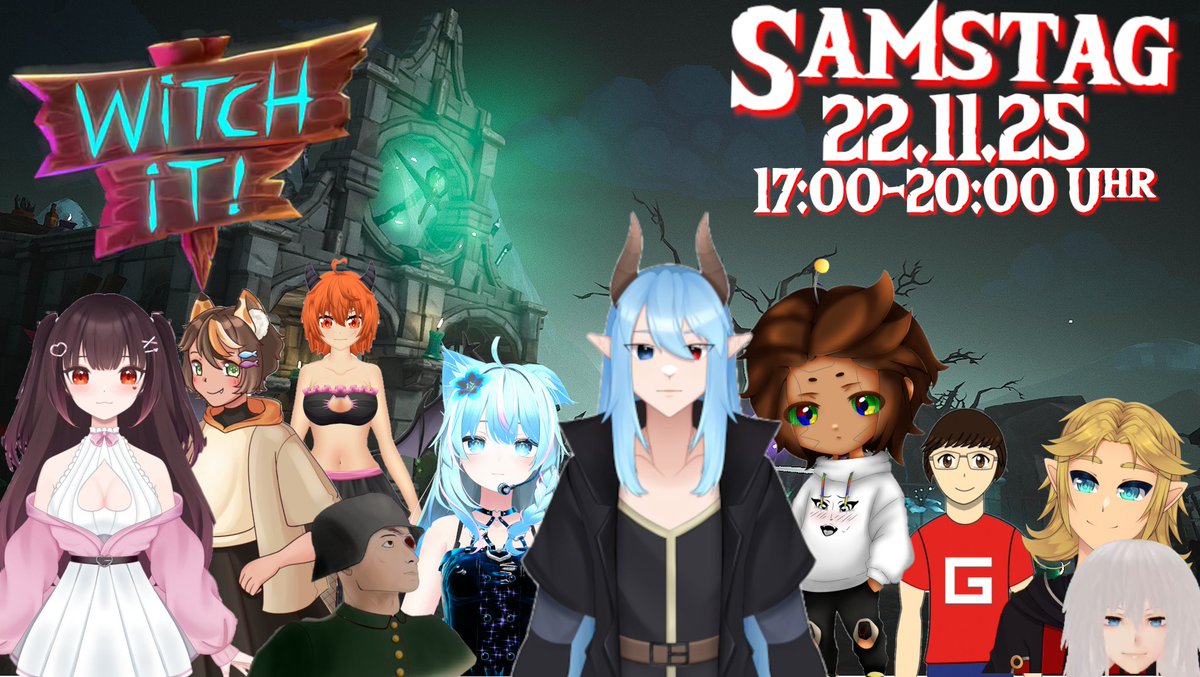 Heute gibt es Witch IT ab 17 Uhr.
Danach wird es bei mir noch Phasmophobia geben