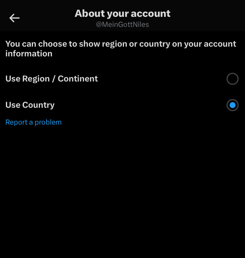 MeinGottNiles's tweet image. On a serious note, I’d recommend European friends set it to region rather than country.