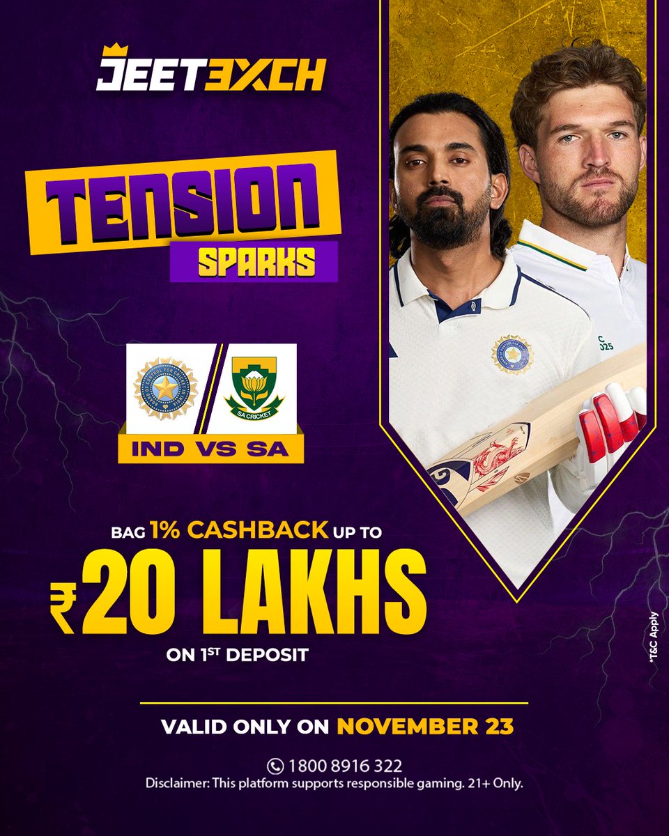 jeetexch's tweet image. Pitch warming up nicely IND vs SA | Test

Bag 1% Cashback Up To ₹20 Lakhs On Your First Deposit
Valid Only On November 23

Click the link in the bio!
+91 9372 277 362
1800 8916 322

#JeetExch #cricketers #crickettraining #cricketpractice #batting #bowling #fielding #allrounder