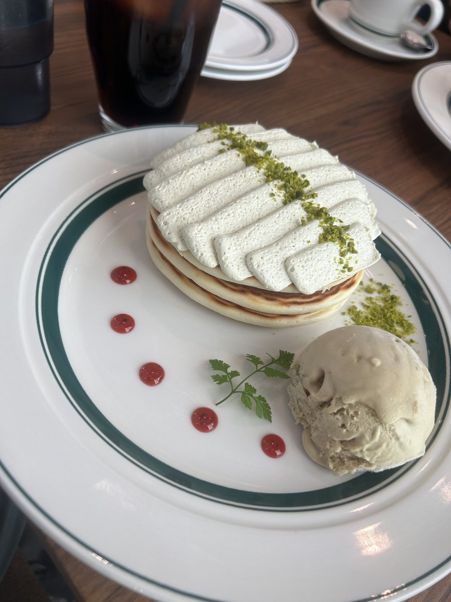 jangoool's tweet image. ピスタチオパンケーキ