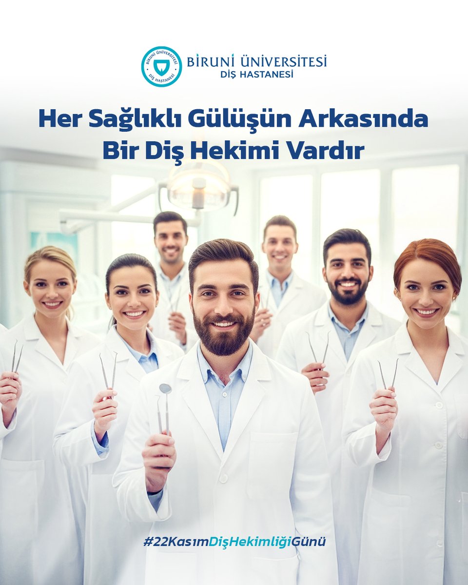 Ağız ve diş sağlığını korumak, estetik ve fonksiyonu bir arada sürdürebilmek için özveriyle çalışan tüm diş hekimlerimizin 22 Kasım Diş Hekimliği Günü kutlu olsun.