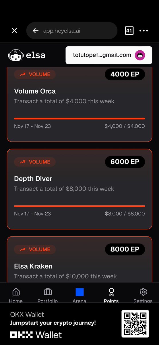 Tolulope_Felix1's tweet image. Elsa daily quests are not just tasks , they’re your on-chain footprint which positions you well for both Elsa and Base drop in the future as you know @HeyElsaAI is Based . 

Every swap &amp;amp; Bridge or actions you take earns you EP , and that EP is what build your long term identity…