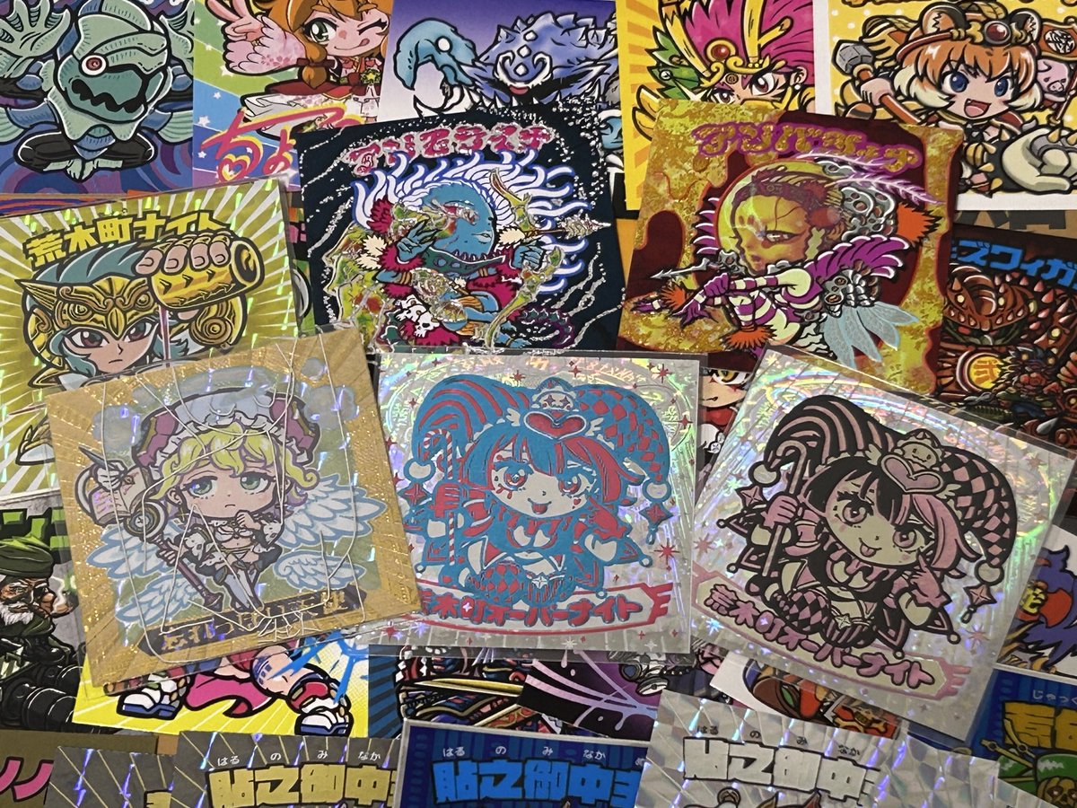 昼ナイトのさん家事前販売に行ってきました！
今回もすごいシール揃い😍

ブラインドパックもジジー、ババー飛びかう楽しいトレードでコンプ🙌
ありがとうございましたっ！

 #荒木町ナイト