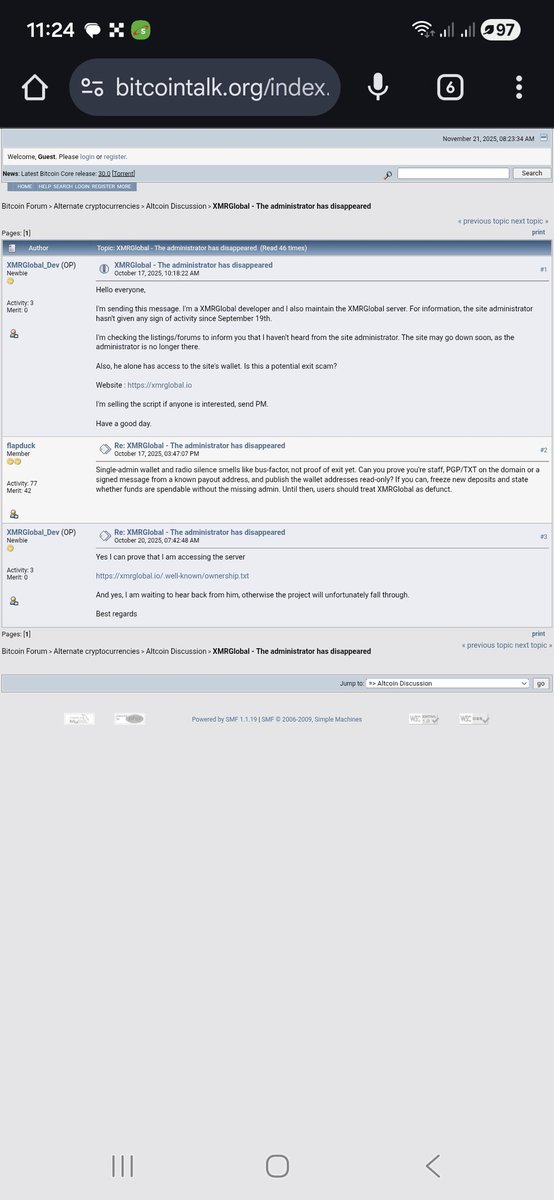 OpenMonero tweet media