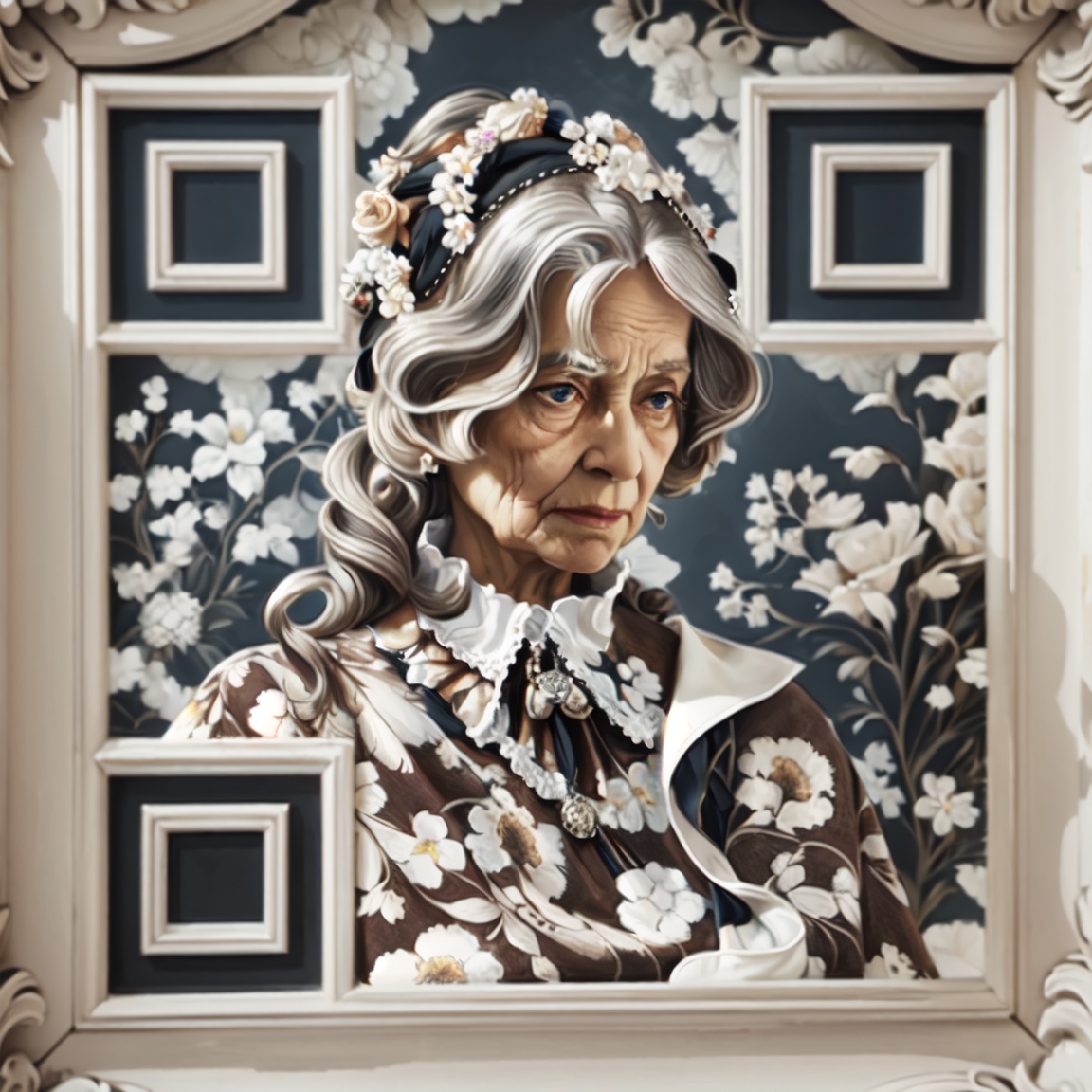 Elderly QR code portrait art  #portrait #art