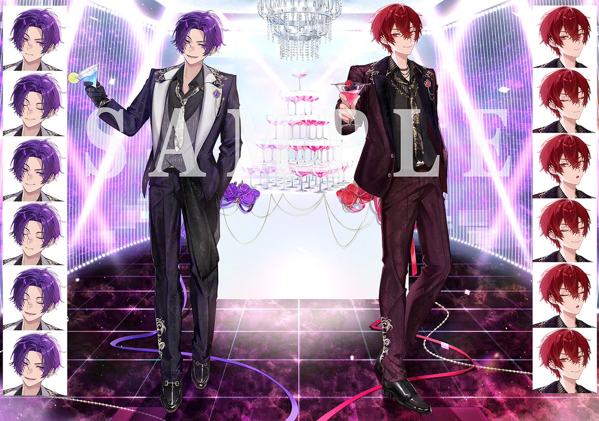 unagi_to_kame's tweet image. 【お仕事】
しまさかBDライブ2025メインビジュアル及びテーマソング「ガチ恋者達に捧ぐバラッド ～キミが笑えば地球も回る～」MV内等身イラストを担当させていただきました。
よろしくお願いいたします🍾🥂