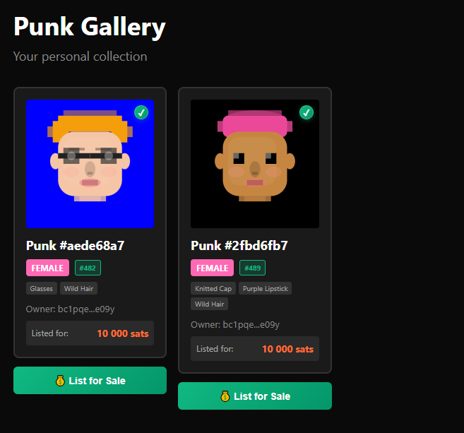 Just minted a few punks from <a href="/arkpunks/">ArkPunks</a>

To do the same:
– send BTC to arkade.money
– “board” it by clicking on your confirmed L1 tx
– generate an arkade address on arkpunks.com and send there

Then you’re set — mint punks from the <a href="/PepeRgb20/">PePeRGB 🐸</a> team for 10,000