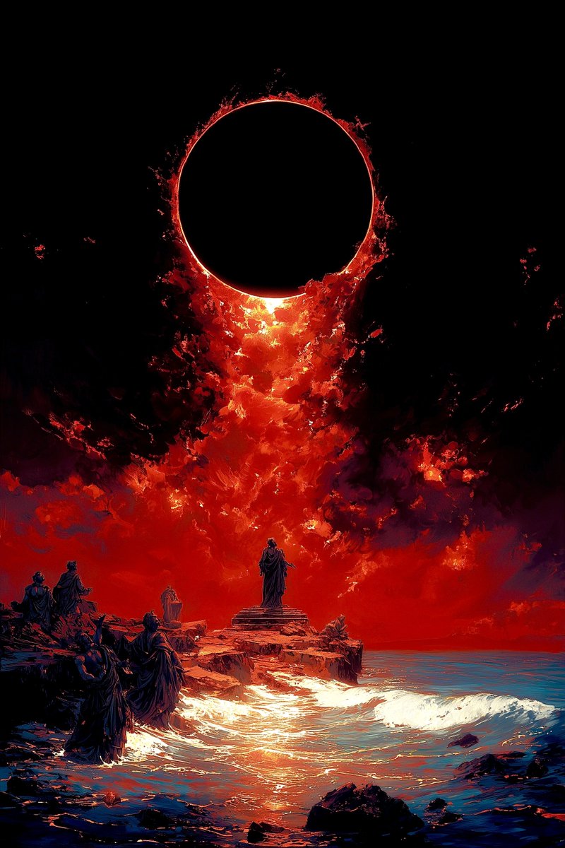 time_altered_ai's tweet image. The black eclipse...
