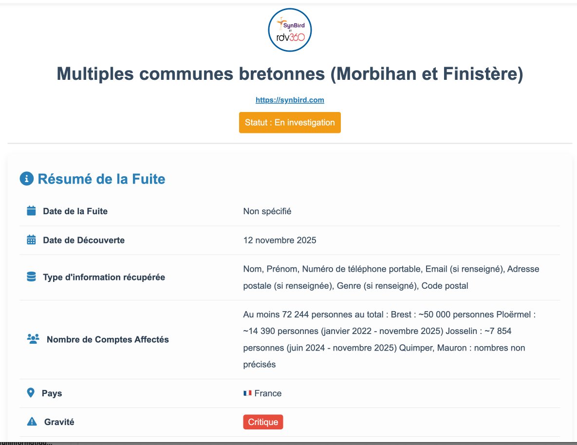 FunInformatique's tweet image. 🚨 🇫🇷 Nouvelle fuite massive de données chez multiples communes bretonnes (Morbihan et Finistère) 🚨 funinformatique.com/fuite_de_donne…

Plusieurs communes bretonnes, dont Brest, Quimper, Ploërmel, Josselin et Mauron, ont été touchées par une cyberattaque d’envergure entre le 12 et le 18...