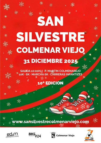🏃‍♂️🏃‍♀️ ¡Última carrera del año! El 31 de diciembre vuelve la X San Silvestre Colmenar Viejo 🥳 Despide 2025 corriendo y disfrazado como más te guste 🎉 📍 Colmenar Viejo ℹ️ Toda la info 👉 fororunners.es/event/x-san-si…  #SanSilvestreColmenarViejo #SanSilvestre #Corre2025