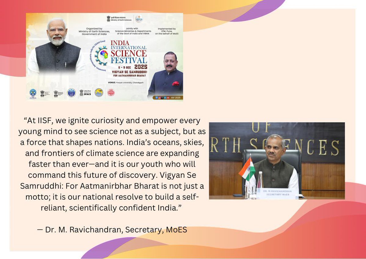 IISF2025's tweet image. #IISF2025 #IndiaInternationalScienceFestival #ScienceForAll #ScienceForNewIndia #VigyanForViksitBharat #GlobalScienceMovement #GlobalInnovation #FutureOfScience #FutureTech #ClimateScience #InnovationIndia #YoungInnovators #YouthInSTEM #InspireToInnovate #CreatorsOfTomorrow