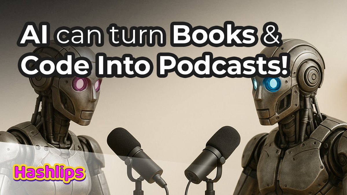 Hashlipsnft's tweet image. AI can turn Books &amp;amp; Code Into Podcasts!
youtu.be/P2ywuD310R8
