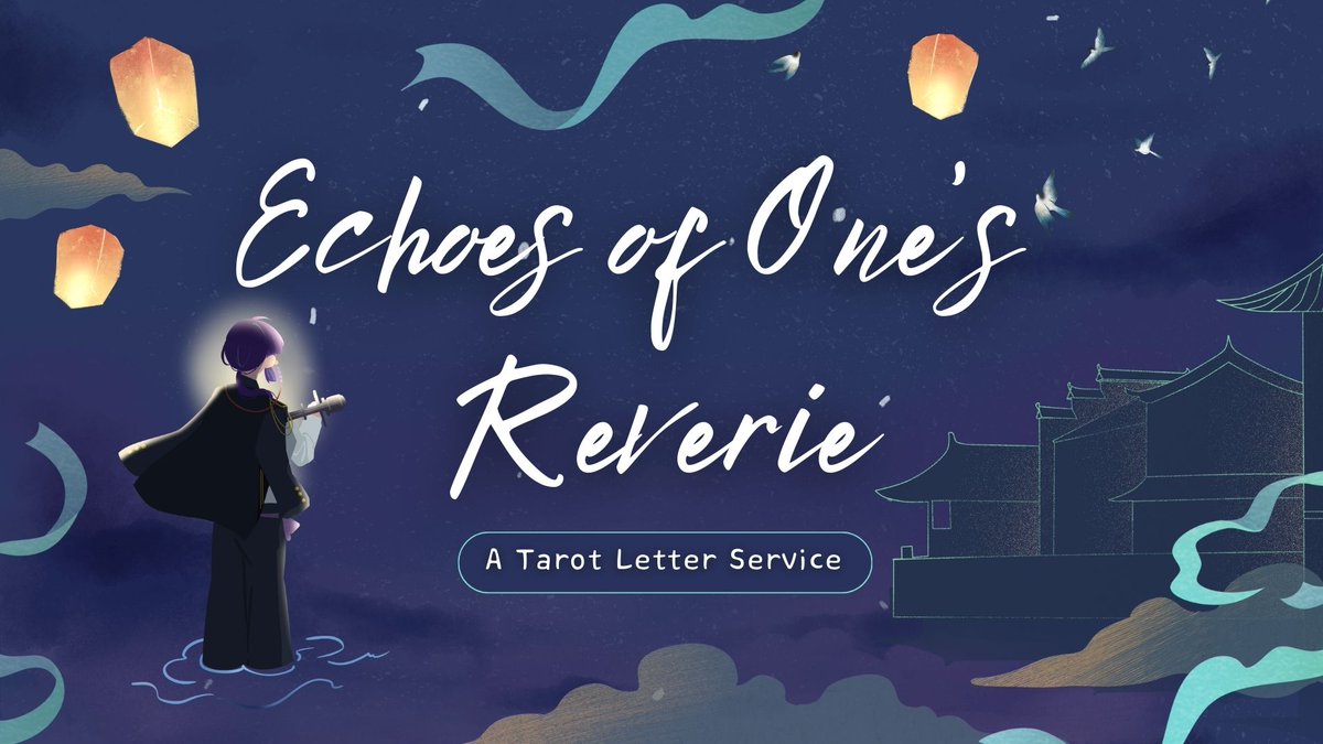 🔃 and  ♡ are appreciated!

.
.
.

Echoes of One's Reverie - A Tarot Letter Service
A collaboration between <a href="/FatorumTorquet/">(still) Ren ₊˚ 🦢♡・₊✧</a> and <a href="/shugachikoi/">𝐑𝐨𝐮𝐠𝐞 💄🍷</a>.

Specially created to relay your beloved ghouls' thoughts of you, dearest dreamers.