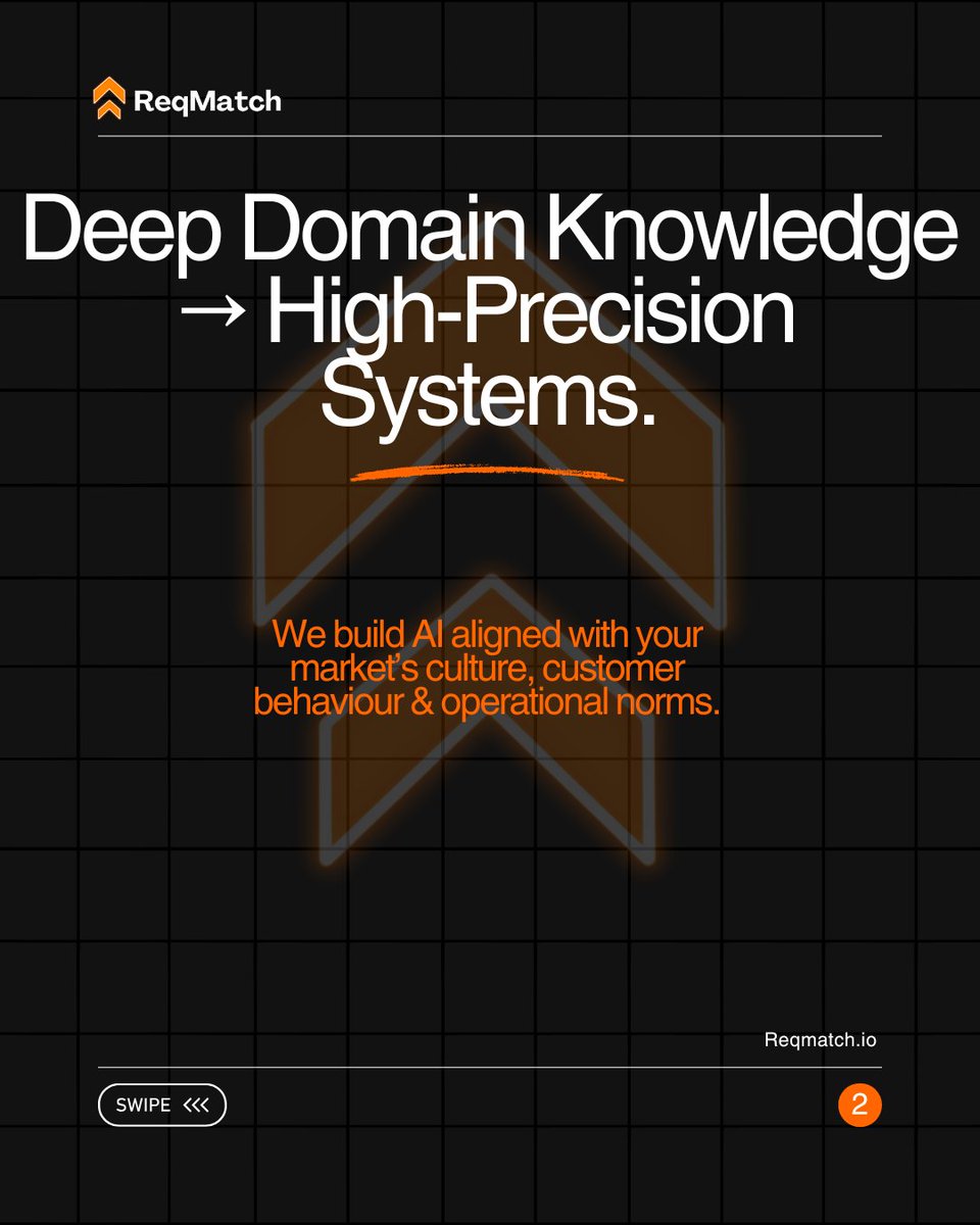 ReqMatchio's tweet image. We’re not generalists.
We specialise in AI systems for tech and eCom companies in SG + UAE.
Deep domain knowledge → more accurate systems → faster results.

#AIAutomation #NicheSpecialisation #TechOps #EcommerceSG #UAEBusiness