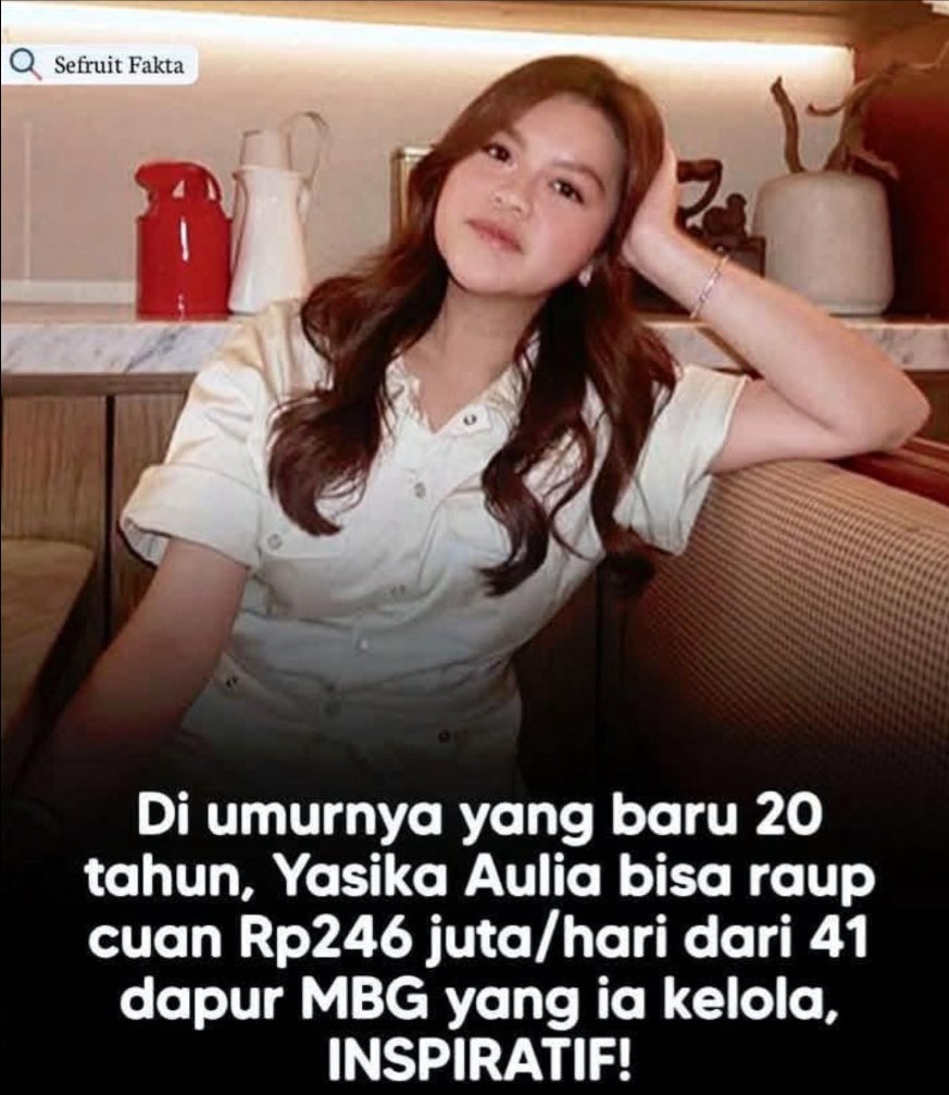 Inspiratif racunnya? Padahal, menurut aturan, batasannya cuma 10 dapur per-yayasan. Dan seharusnya tidak dihibahkan begitu saja pada anggota keluarga. 
MBG = Memang Bikin Girang para pejabat &amp; sanak keluarga mereka!