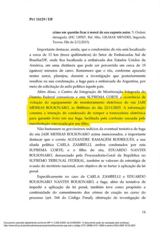 ZurockProxy's tweet photo. 🚨Jair Bolsonaro ia fugir, tentou romper a tornozeleira á meia noite

Detectaram violação da tornozeleira á 00:08

Hoje iríamos acordar, não com a notícia de que ele foi preso, e sim de que ele fugiu!

BOM DIA CARALHO, BOLSONARO FOI PRESO!
TOC TOC TOC Bolsonaro preso 22 / 11 https://t.co/Giiz0Zwshk
