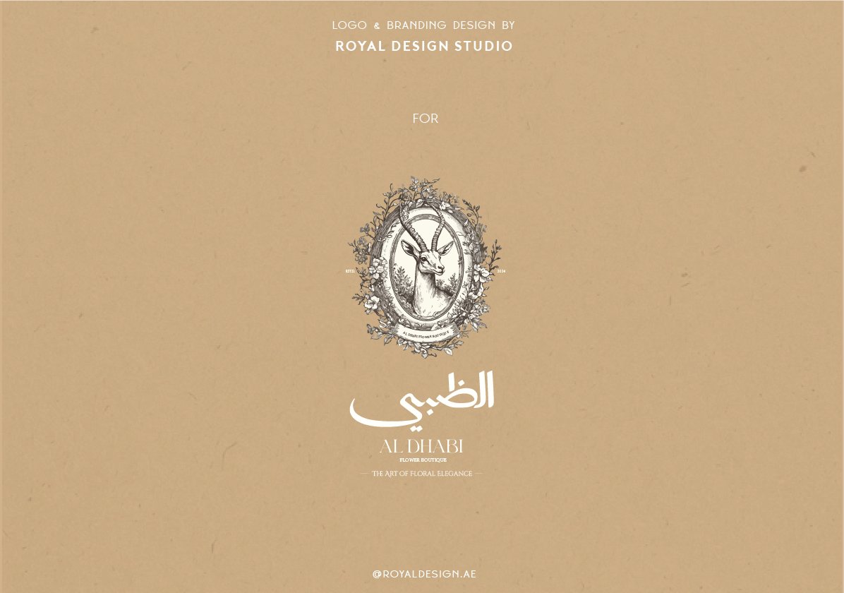 Royaldstudio's tweet image. Al Dhabi — a luxury floral boutique identity inspired by Emirati elegance and the graceful beauty of tulips.

الظبي — هوية بوتيك ورد فاخرة مستوحاة من الأناقة الإماراتية وجمال التوليب.