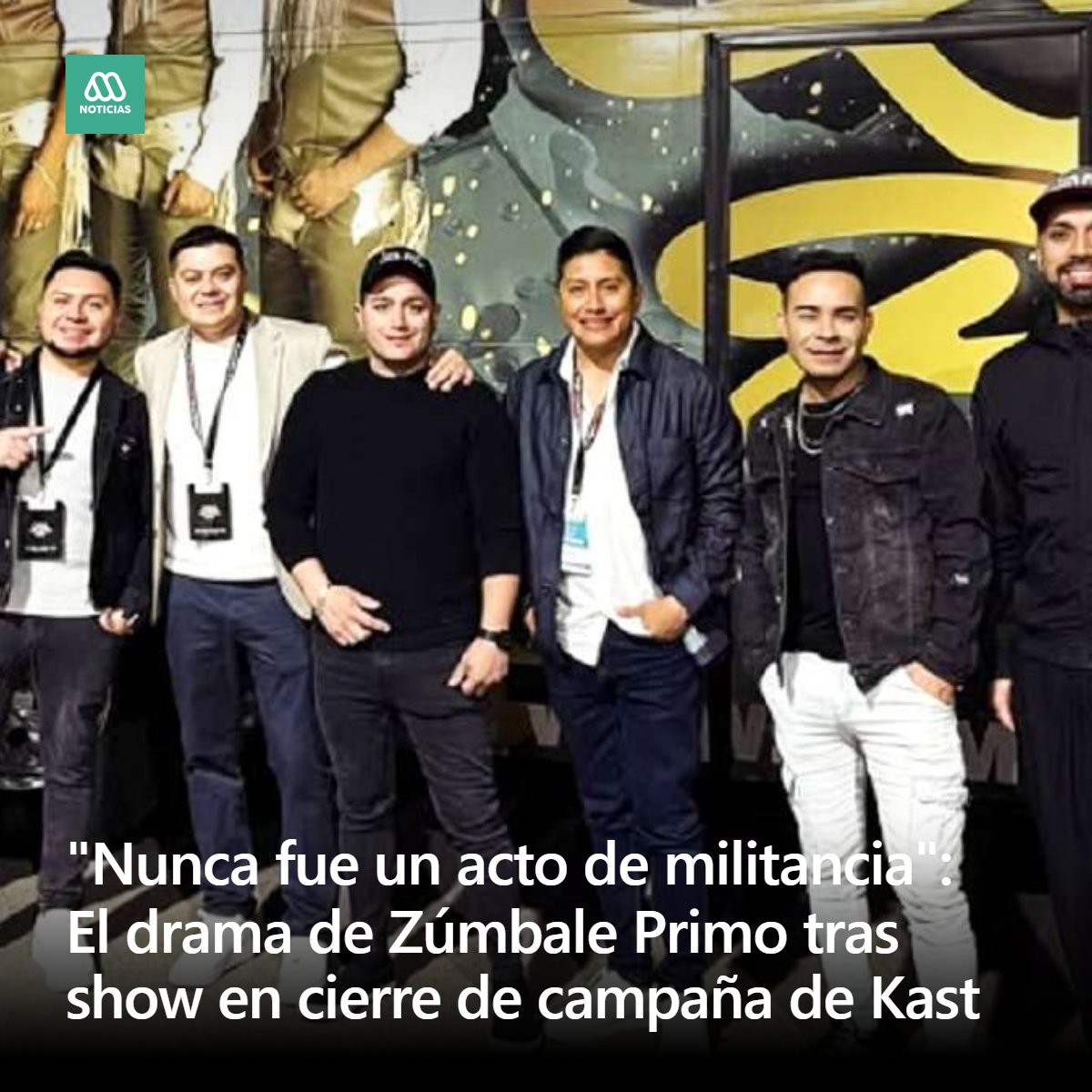 meganoticiascl's tweet photo. Revisa el comunicado emitido por Zúmbale Primo sobre las consecuencias que ha traído para la banda el haber aceptado una invitación al cierre de campaña de José Antonio Kast. https://t.co/mSReJ7RJBV
