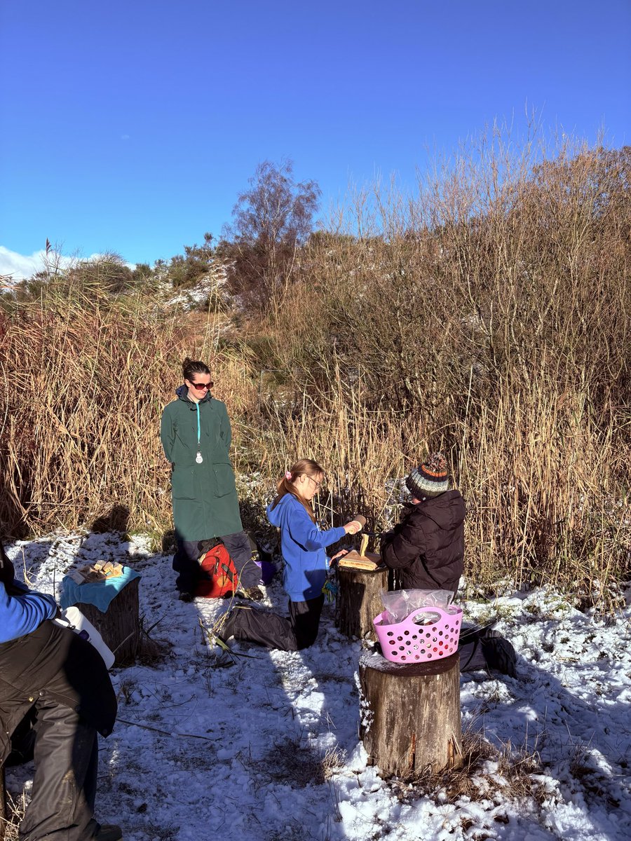 AddiewellPS's tweet image. Some very cold fingers for our Life Skills group but fantastic listening &amp;amp; communication while learning to use tools safely. Lots of kindling ready for fire-making next week!